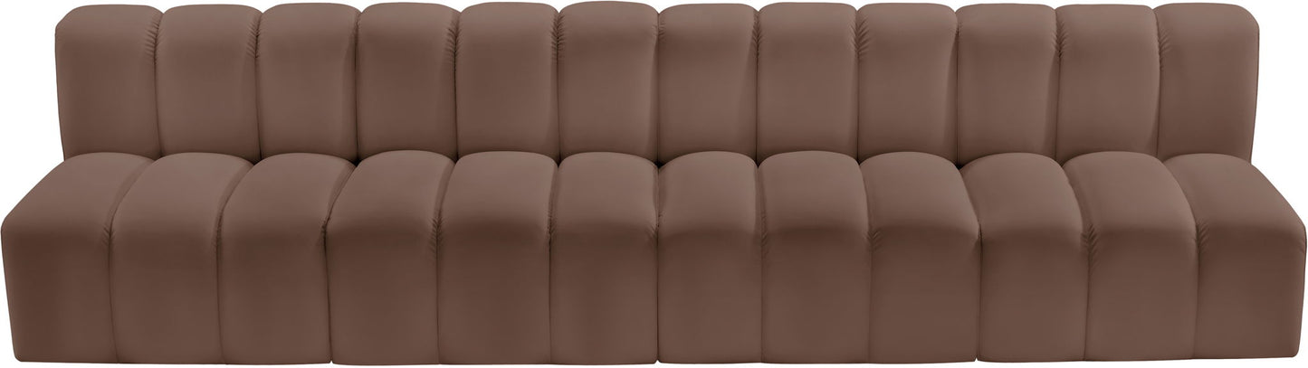 Arc - Faux Leather 4 Seats Modular Sofa
