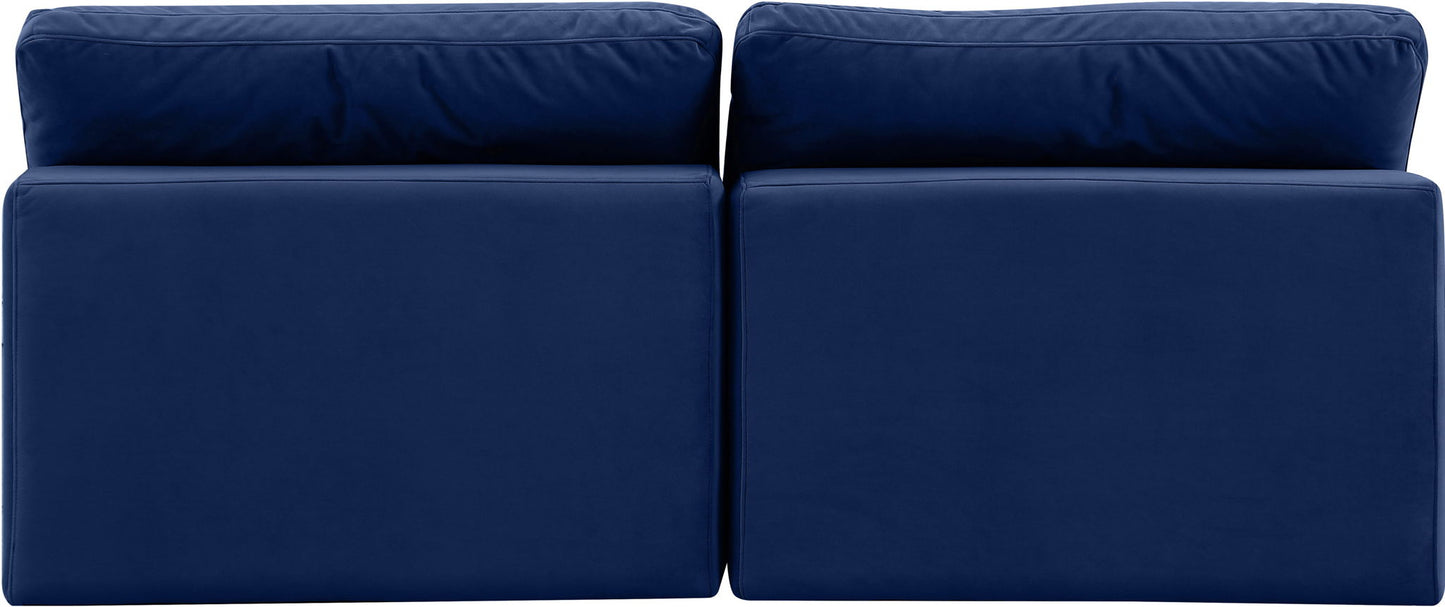 Comfy - Velvet Modular Armless Sofa 2 Seats