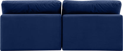Comfy - Velvet Modular Armless Sofa 2 Seats