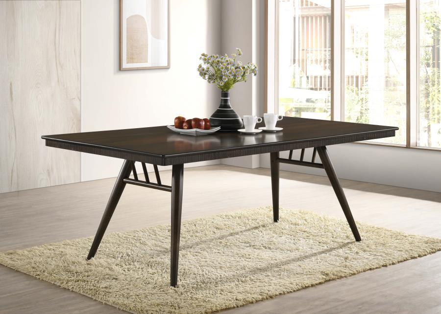 Wes - Rectangular Wood Dining Table - Dark Walnut