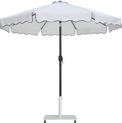 Amalfi - Aluminum Patio Umbrella - White Base / Black Pole