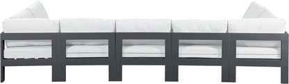 Nizuc - Outdoor Patio 7 Piece Modular Sectional With Gray Frame