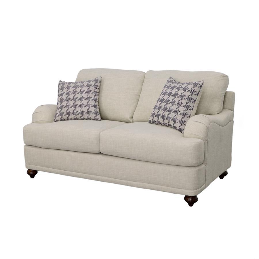 Glenn - Loveseat con brazos empotrados - Gris claro