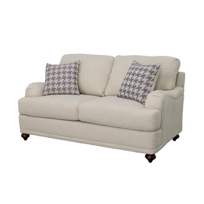 Glenn - Loveseat con brazos empotrados - Gris claro