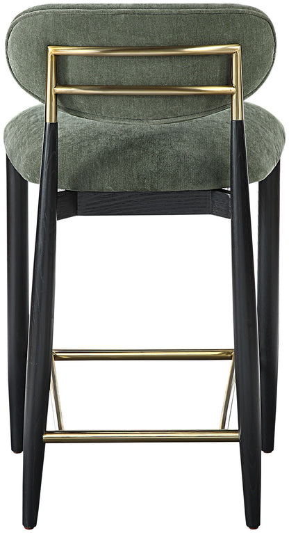 Riccio - Fabric Stool - Black Frame