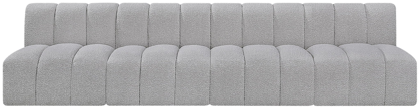 Arc - Boucle Fabric 4 Seats Modular Sofa