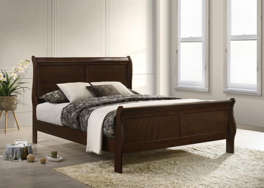 Louis Philippe - Cama tipo trineo con paneles