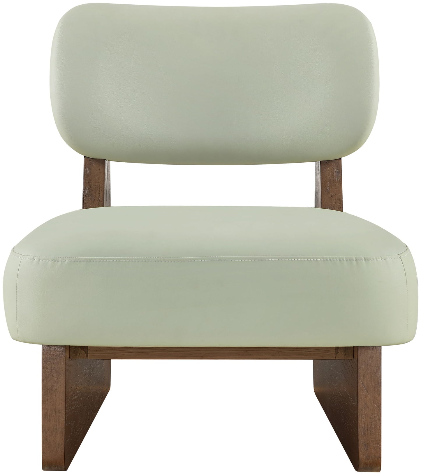 Vetra - Vegan Leather Upholstered Accent Chair With Brown Base