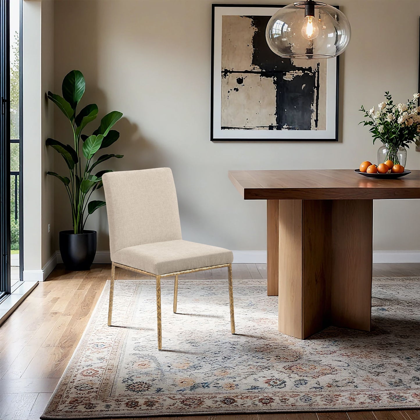 Reeves - Dining Side Chair (Set of 2) - Gold Base