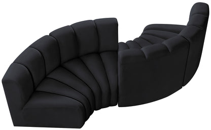 Arc - Velvet 4 Piece Curved Modular Sofa