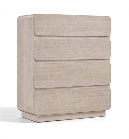 Adagio - Solid Wood And Oak Veneer Chest - Natural