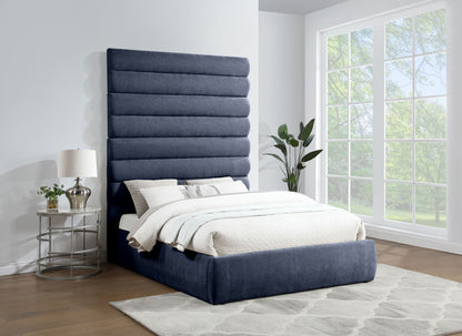 Adam - Chenille Fabric Bed With 89" Headboard