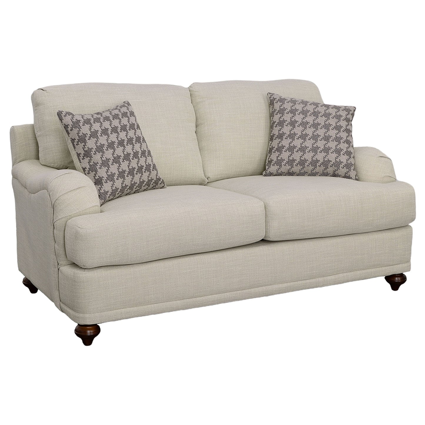 Glenn - Loveseat con respaldo acolchado - Gris claro