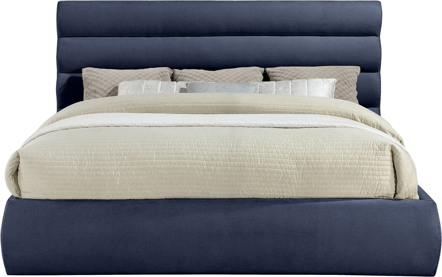Adam - Chenille Fabric Bed With 52" Headboard
