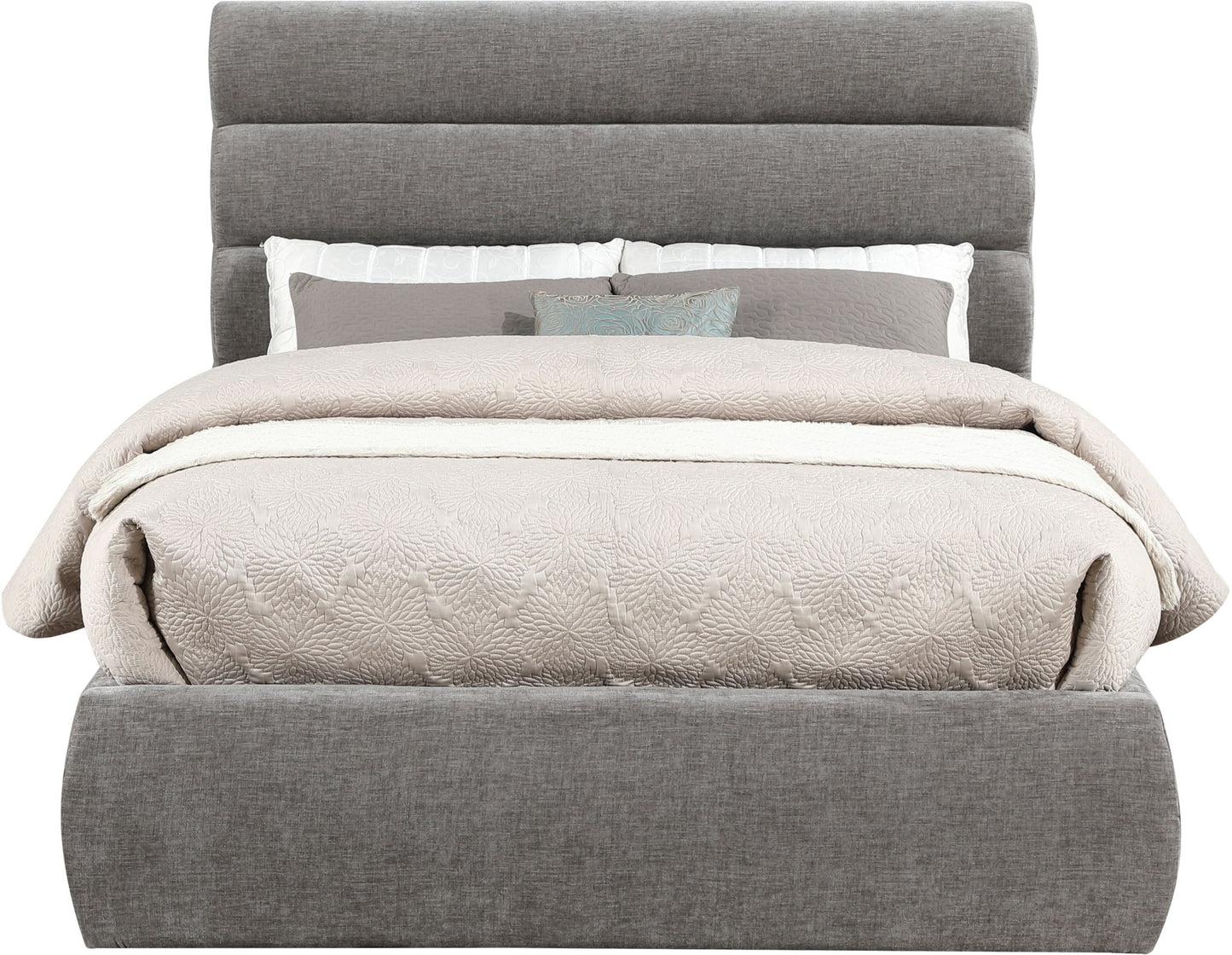 Adam - Chenille Fabric Bed With 52" Headboard