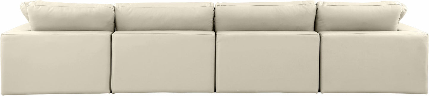 Comfy - Faux Leather Modular Sofa 4 Seats