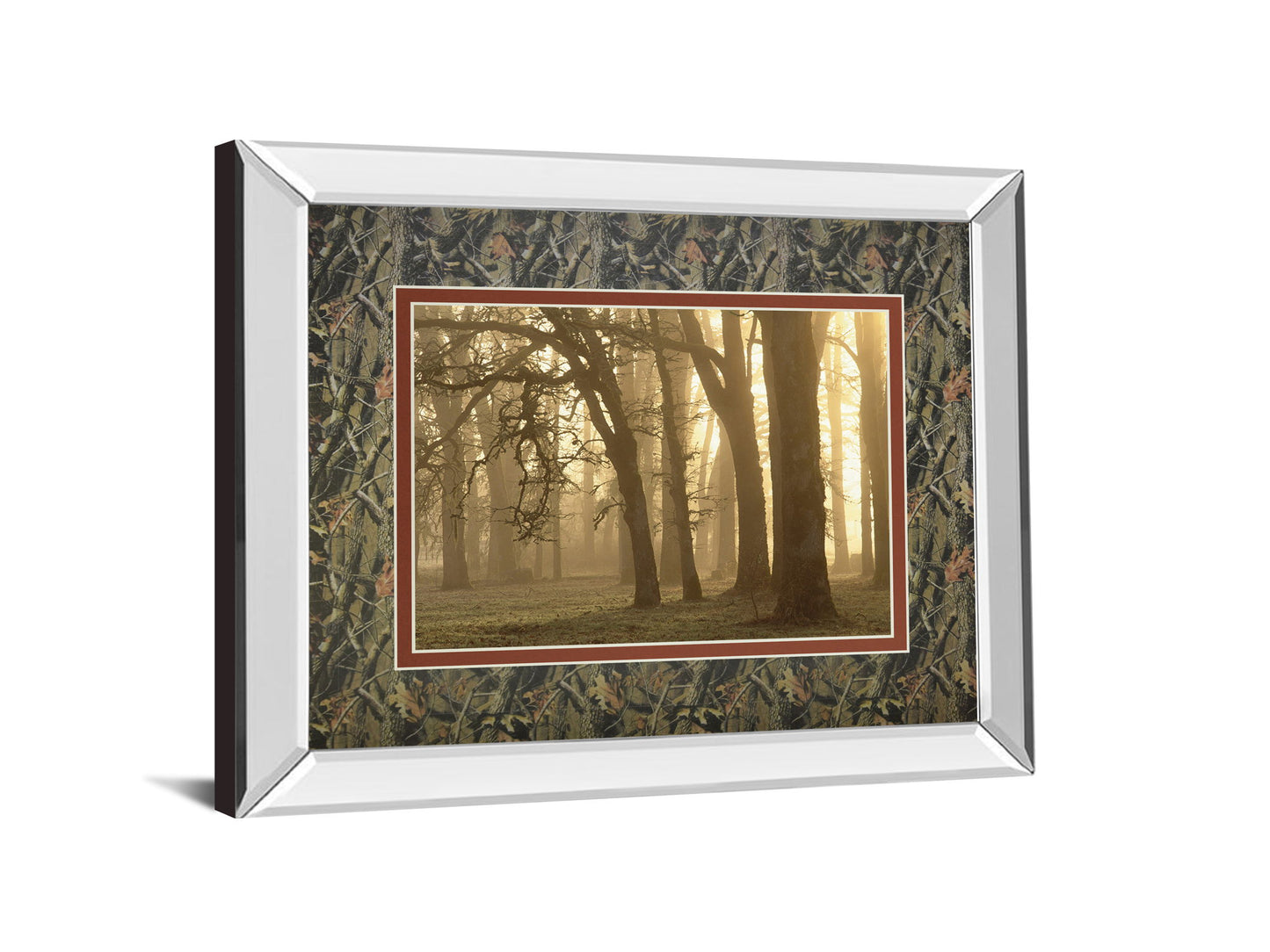 Woodland Sweep By Dennis Frate - Mirror Framed Print Wall Art - Light Brown