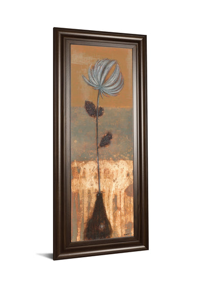 Solitary Flower Il By Norman Wyatt - Framed Print Wall Artt - Light Brown