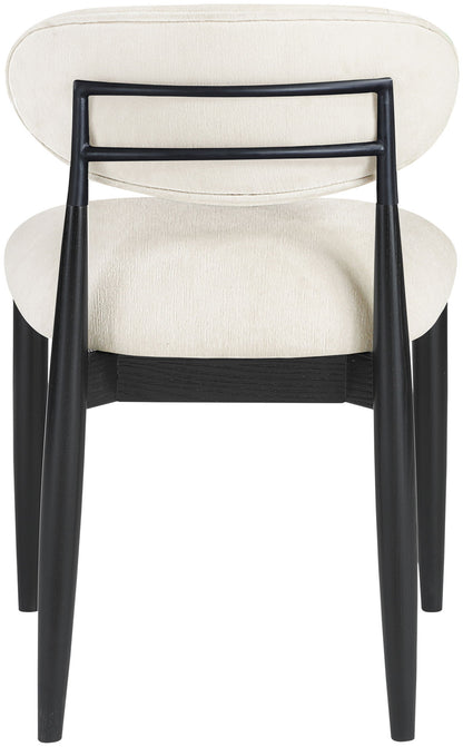 Riccio - Fabric Dining Side Chair (Set of 2) - Black Frame