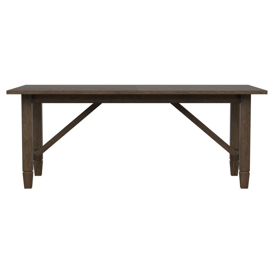 Matisse - Mesa de comedor rectangular con extensión extraíble - Marrón