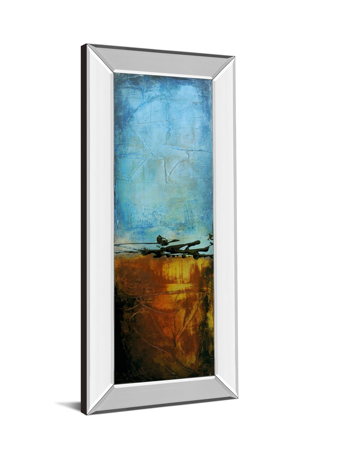 West Side Affair Il By Erin Ashley - Mirror Framed Print Wall Art - Light Blue