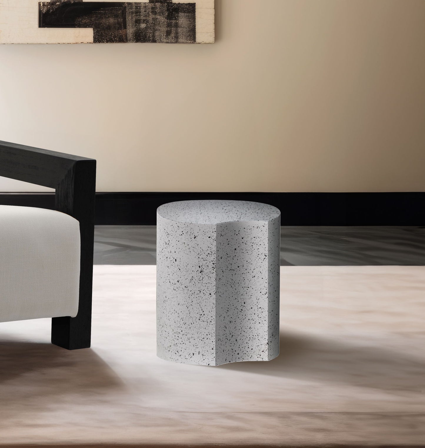 Dimple - End Table - Terazzo Finish