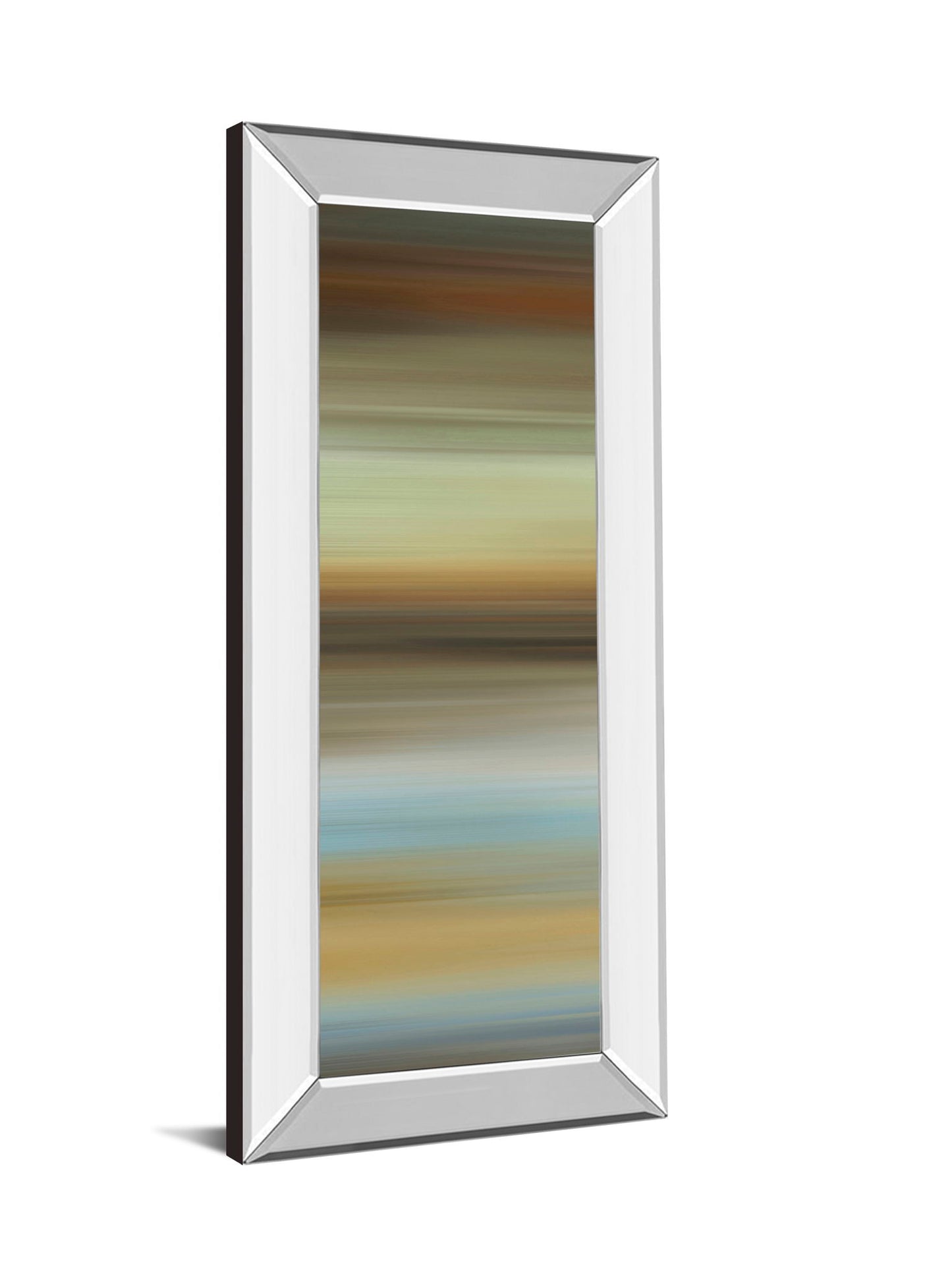 Abstract Horizon I By James Mcmaster - Mirror Framed Print Wall Art - Beige