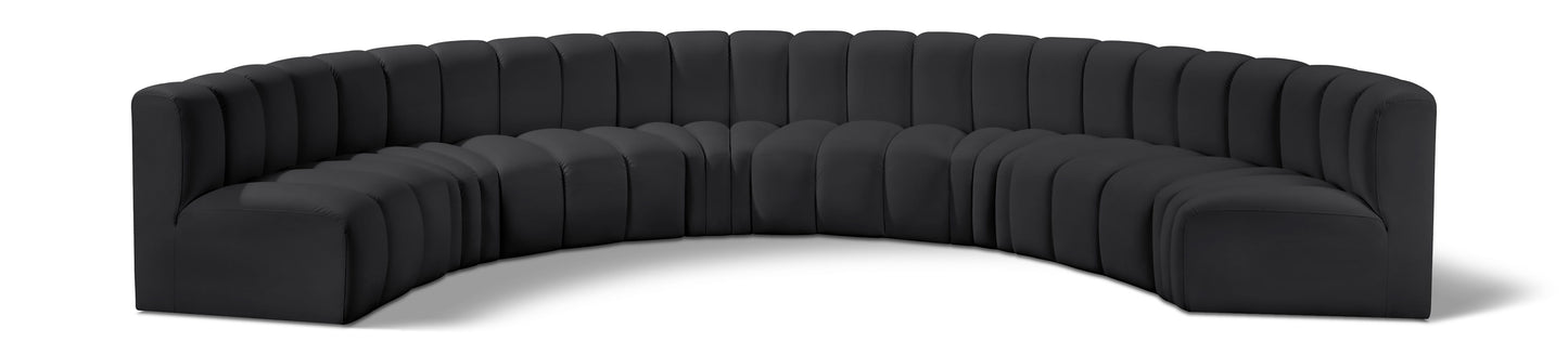 Arc - Faux Leather 8 Piece U-Shaped Modular Sofa