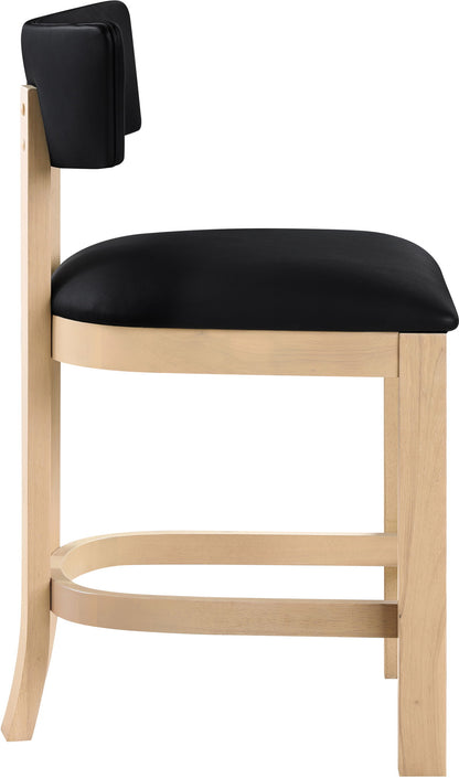 Lavrin - Vegan Leather Counter Stool (Set of 2) - Natural Base