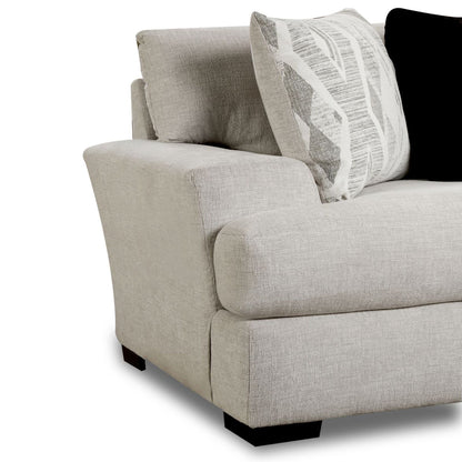 Style Line 9010 - Loveseat - Fentasy Silver With 2 Pillows Exotica Birch