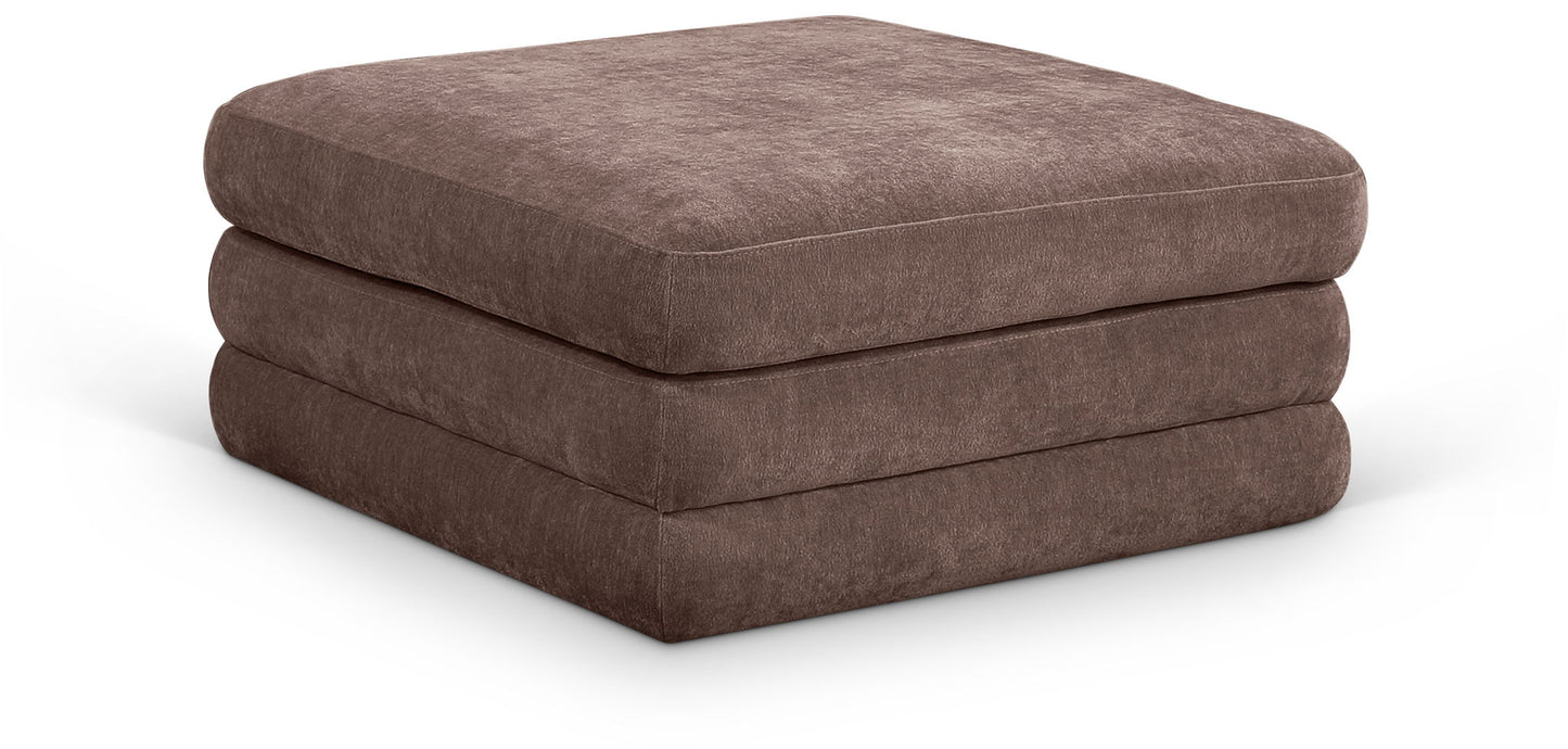 Stellar - Chenille Fabric Upholstered Modular Modular Ottoman