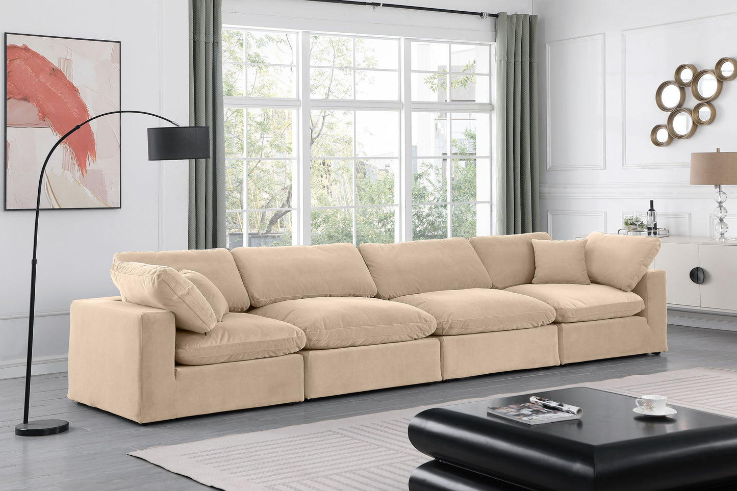 Comfy - Velvet Modular Sofa 4 Seats