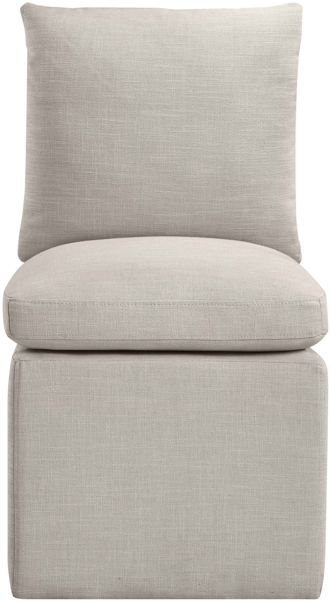 Nelori - Linen Textured Performance Fabric Upholstered Dining Chair (Set of 2)