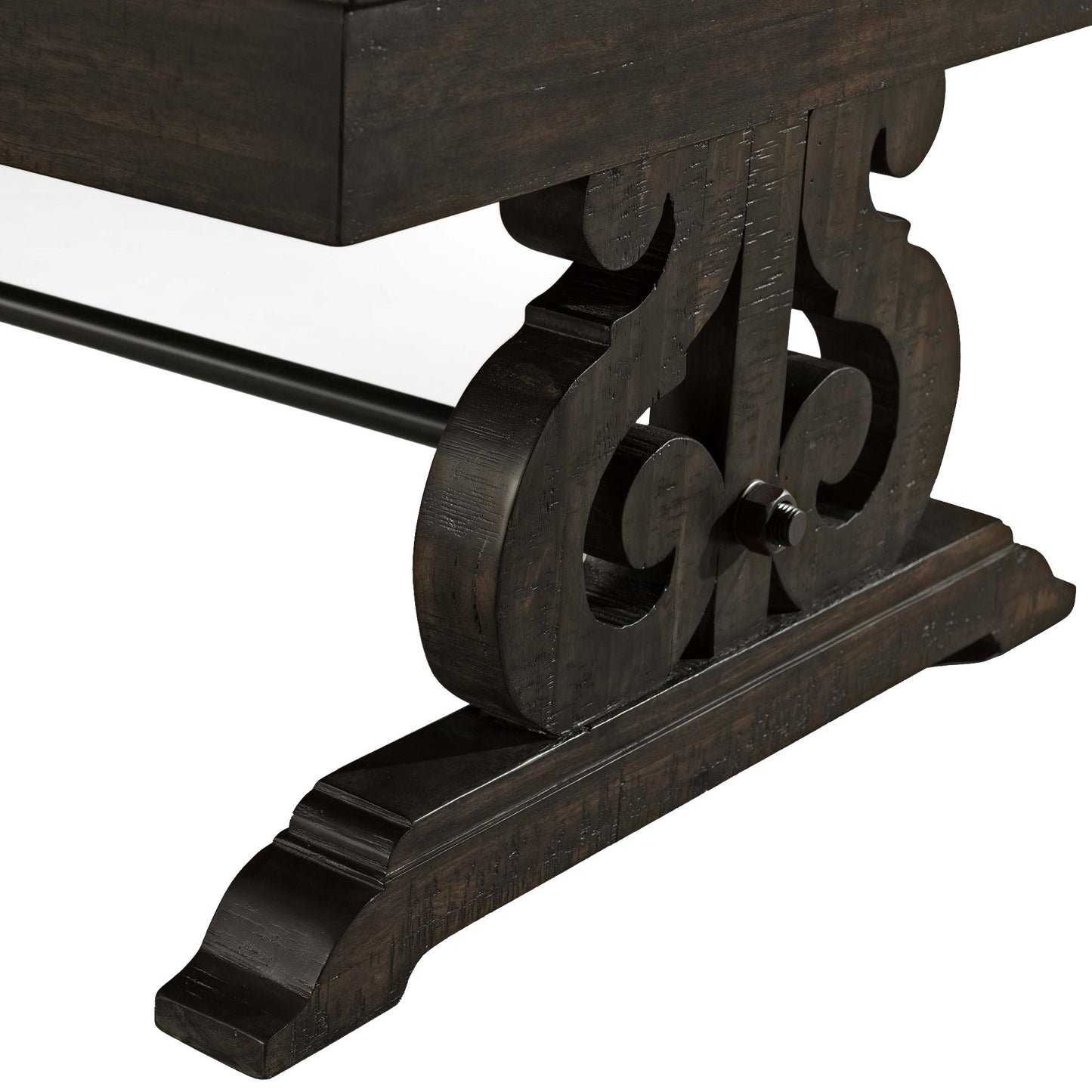 Stone - Mesa Auxiliar Con Silla Con Base De Pu - Nogal Oscuro