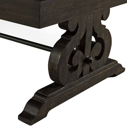 Stone - Mesa Auxiliar Con Silla Con Base De Pu - Nogal Oscuro