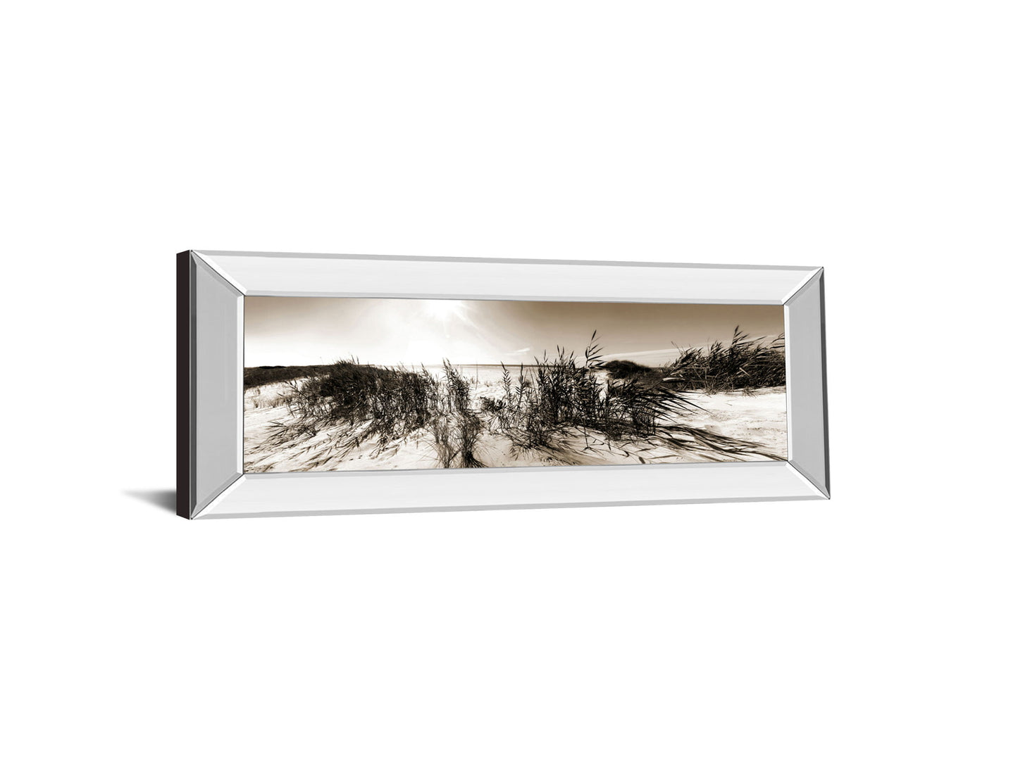The Wind In The Dunes I By Noah Bay - Mirror Framed Print Wall Art - Dark Gray
