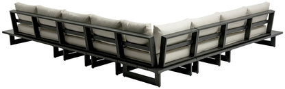 Maldives - 6 Piece Water Resistant Outdoor Patio Modular Sectional With Gray Base