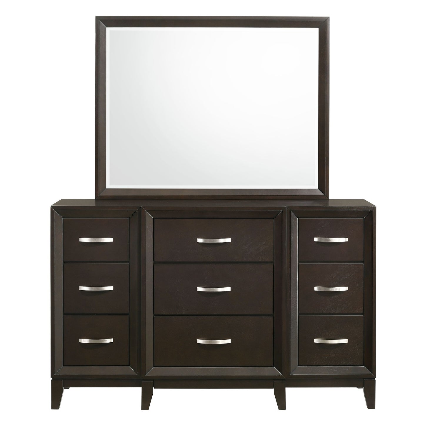 Beaumont - Dresser & Mirror - Merlot