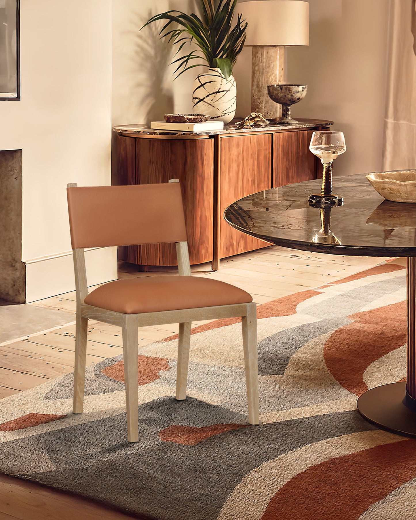 Avon - Vegan Leather Dining Side Chair (Set of 2)