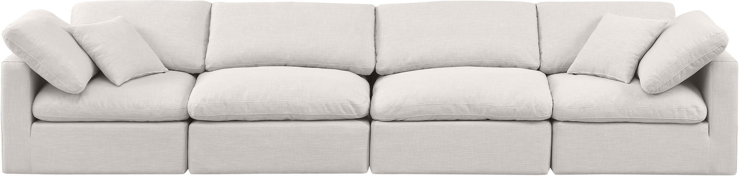 Indulge - Linen 4 Seat Modular Sofa