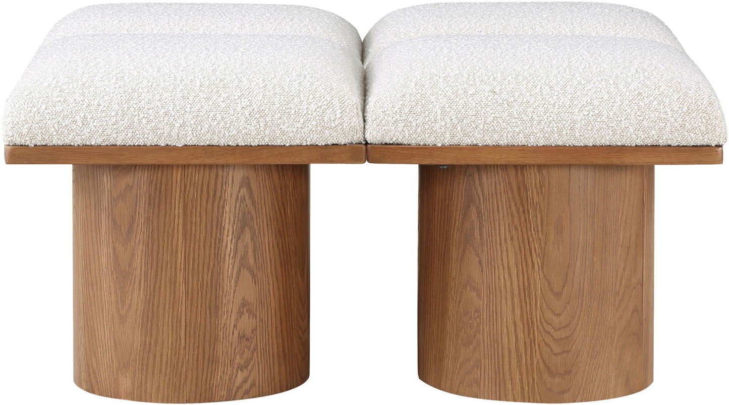 Pavilion - 4 Piece Modular Bench With Brown Base