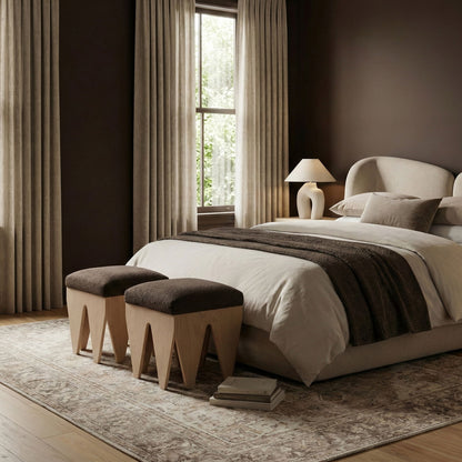 Altair - Fabric Bench - Light Brown Base