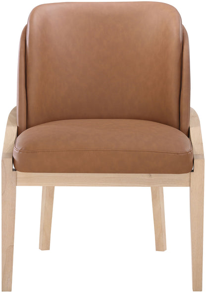 Navo - Faux Leather Upholstered Dining Chair - Natural Base