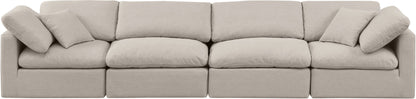 Indulge - Linen 4 Seat Modular Sofa