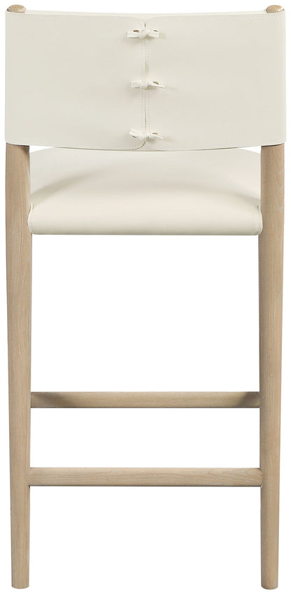 Andie - Vegan Leather Upholstered Counter Stool - Natural Base