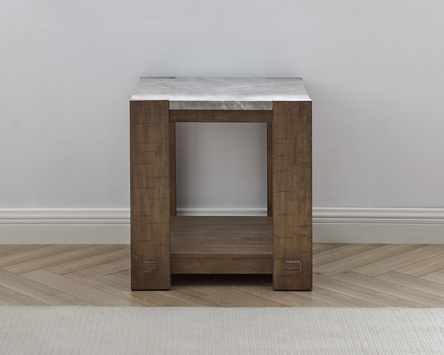 Libby - Sintered Stone End Table - Brown