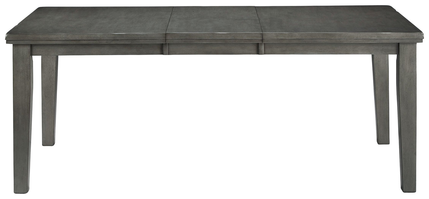 Hallanden - Gray - Rectangular Dining Room Butterfly Extension Table