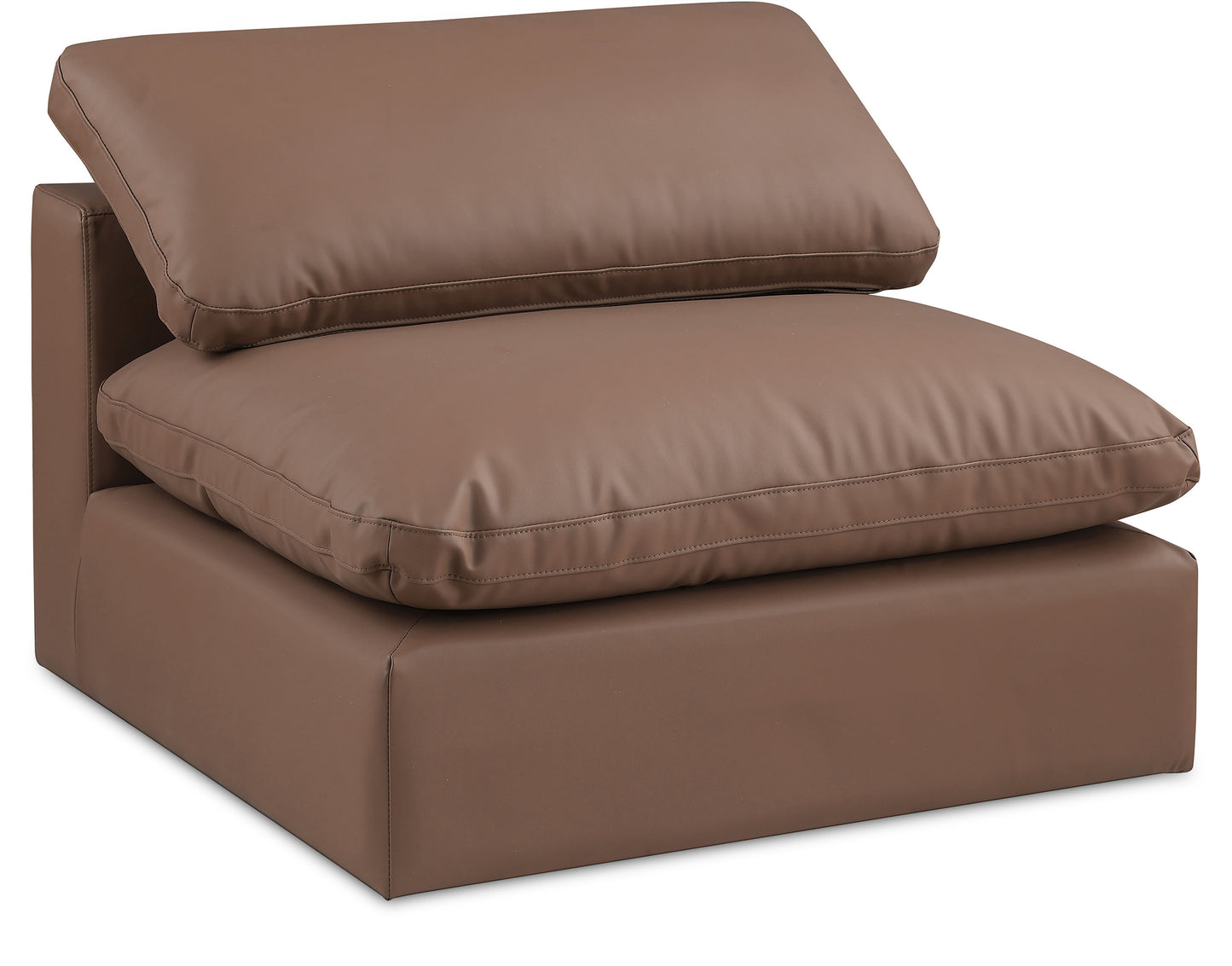 Comfy - Faux Leather Armless Chair