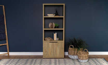 Tabby - Torre multimedia de madera de ingeniería de 3 estantes - Mango