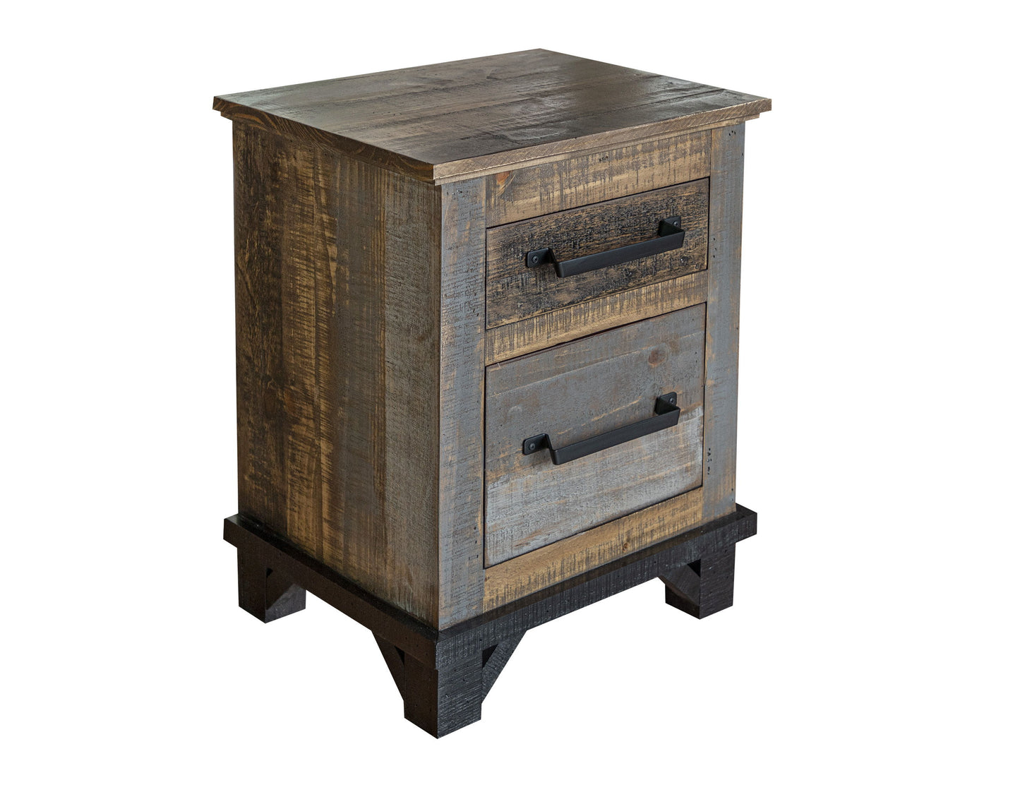 Loft - Nightstand - Two Tone Gray / Brown